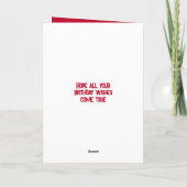 誕生日素晴らし甥の写真レッド・ブラック カード (裏面)