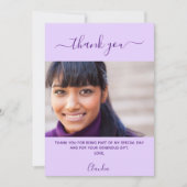 誕生日紫感謝してい紫君 招待状 (正面)