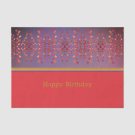 誕生日組織のプラムピンクとマスタード 薄葉紙