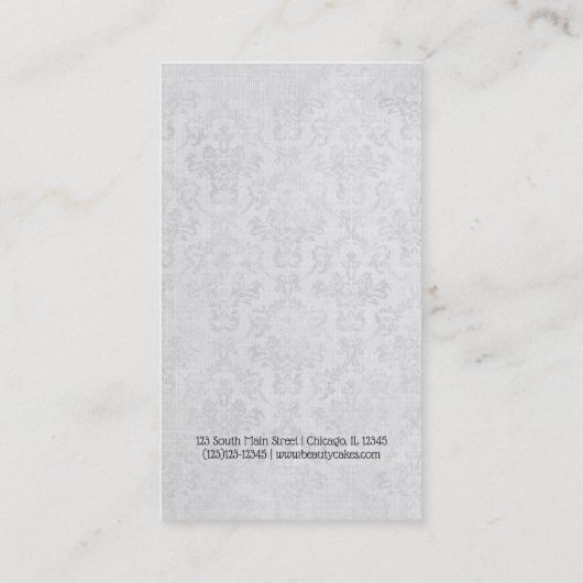 誕生日結婚ズケーキプランナードリップ 名刺 (裏面)