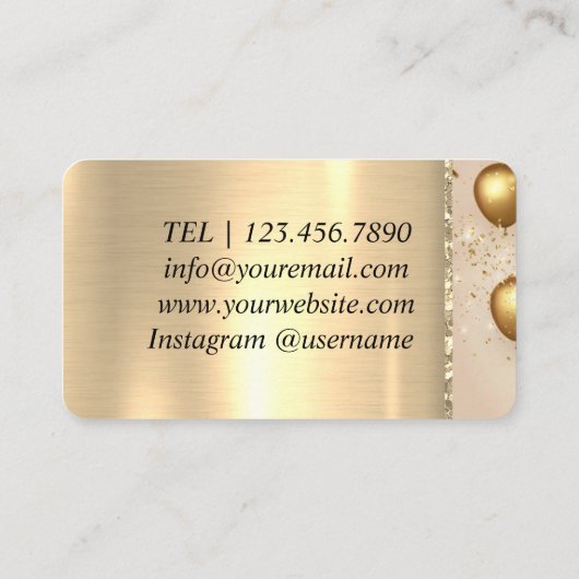 誕生日結婚記念日のケーキ 名刺 (裏面)