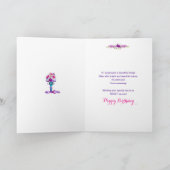 誕生日絵を描の明るい花のブラシ サンキューカード (内部)