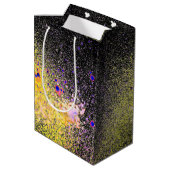 誕生日絵を描スプレー抽象芸術 ミディアムペーパーバッグ (裏面アングル)