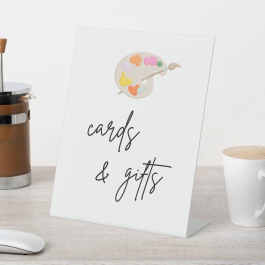 誕生日絵を描パーティーカードとギフトサイン 台座サイン (インサイチュ)