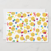 誕生日絵文字こども誕生日おもしろいハッピーフォト 招待状 (裏面)