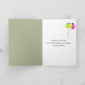 誕生日絵画ズオブフィッシャーマンイン・ウォーターフォール カード (内部)