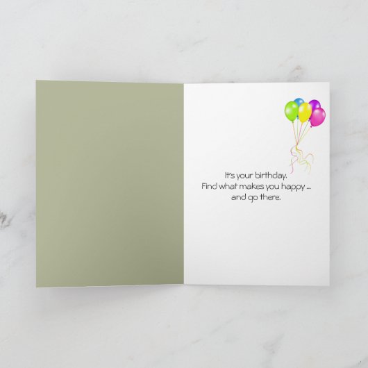 誕生日絵画ズオブフィッシャーマンイン・ウォーターフォール カード (内部)