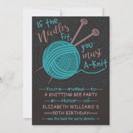 誕生日編み物ビーパーティー | おもしろい編み物糸 招待状