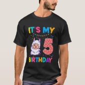 誕生日羊5歳5誕生日ヒツジ愛 Tシャツ (正面)