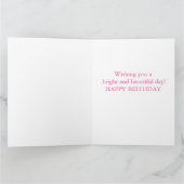 誕生日美しいチューリップブーケビッググリーティングカード サンキューカード (内部)