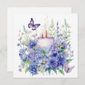 誕生日美しい：エンチャントガーデン誕生日カード (正面/裏面)