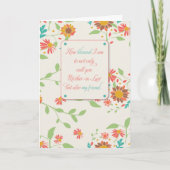 誕生日義母、ひまわりの花で宗教的 カード (正面)