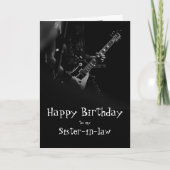 誕生日義理の妹おもしろいYou Rockミュージックカード カード (正面)