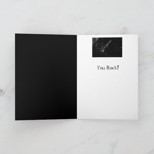 誕生日義理の娘おもしろいYou Rock Music カード (内部)