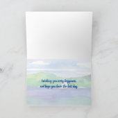 誕生日考えセーリングの上であなたの カード (内部)