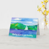 誕生日考えセーリングの上であなたの カード (黄色い花)