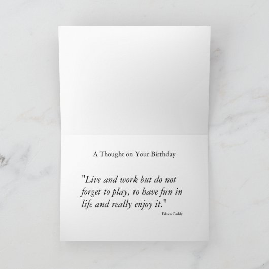 誕生日考え カード (内部)