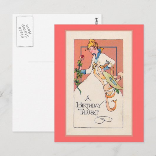 「誕生日考え」 ポストカード (正面/裏面)