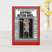 誕生日背後バー:監獄誕生日カード カード (黄色い花)