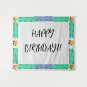 誕生日背景 タペストリー (正面(横))