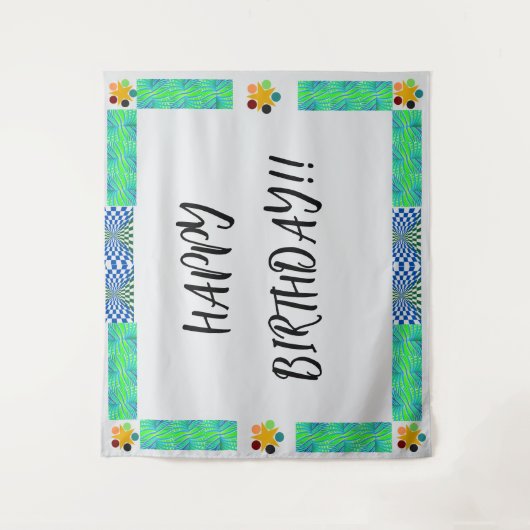 誕生日背景 タペストリー (正面)