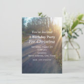 誕生日自然パス輝くウッズSun Ray 招待状 (スタンド正面)