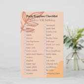 誕生日自然パーティの供給チェックリスト (スタンド正面)