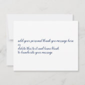 誕生日航海のの赤ちゃんシャワーありがとう 招待状 (裏面)