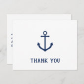 誕生日航海のの赤ちゃんシャワーありがとう 招待状 (正面/裏面)