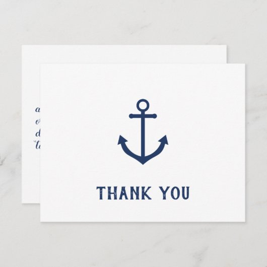 誕生日航海のの赤ちゃんシャワーありがとう 招待状 (正面/裏面)