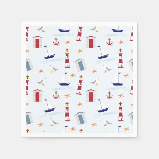 誕生日航海のパーティーのアクセサリー スタンダードカクテルナプキン (正面)