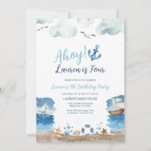 誕生日航海のパーティーの招待 招待状 (正面)