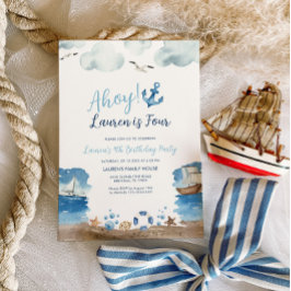 誕生日航海のパーティーの招待 招待状