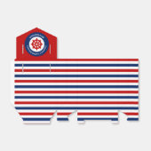 誕生日航海のマリンレッドラダーホワイトストライプ フェイバーボックス (折り畳みなし)