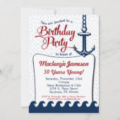 誕生日航海の招待状アダルトメンレディース 招待状 (正面)