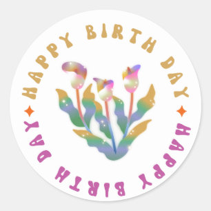 誕生日花シール ラウンドシール