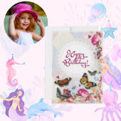 誕生日花テンプレートモダン誕生日カード シーズンカード