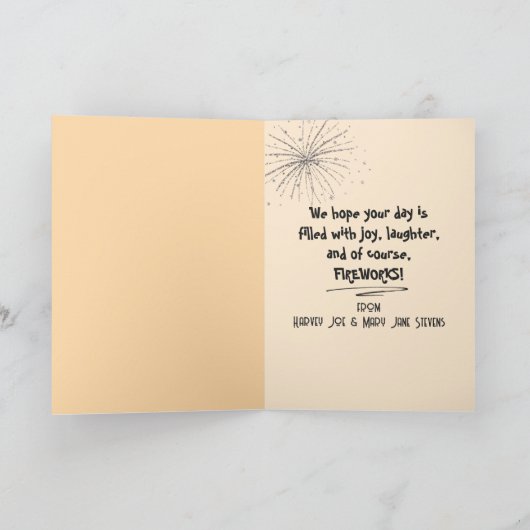 誕生日花火 カード (内部)