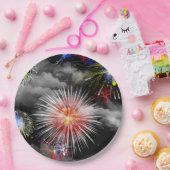 誕生日花火 ペーパープレート (パーティー)