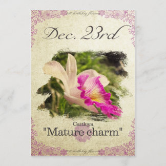 誕生日花12月23日「キャトレヤ」 カード