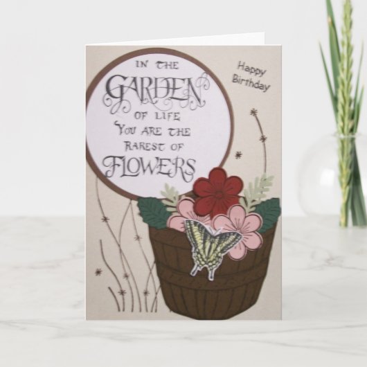 誕生日花 カード (正面)