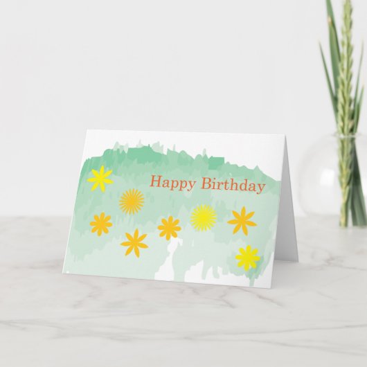 誕生日花 カード (正面)