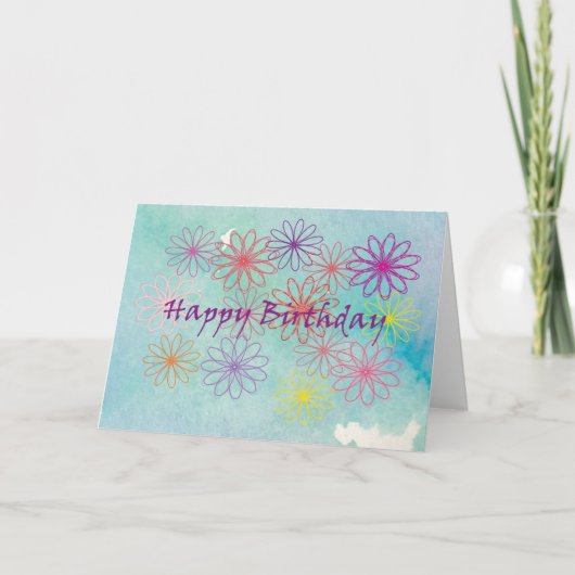 誕生日花 カード (正面)