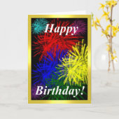 誕生日芽球 カード (黄色い花)