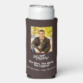 誕生日茶色のビストル写真家の神話の伝説 スリム缶クーラー (Seltzer正面)