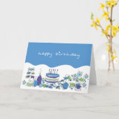 誕生日茶 カード (黄色い花)