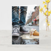 誕生日落としアイスクリームコーンbyスニーカー カード (黄色い花)