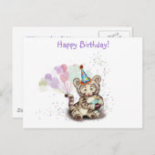 誕生日虎 ポストカード (正面/裏面)
