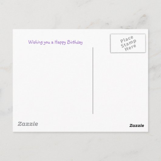 誕生日虎 ポストカード (裏面)