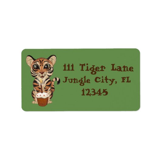 誕生日虎 ラベル (正面)